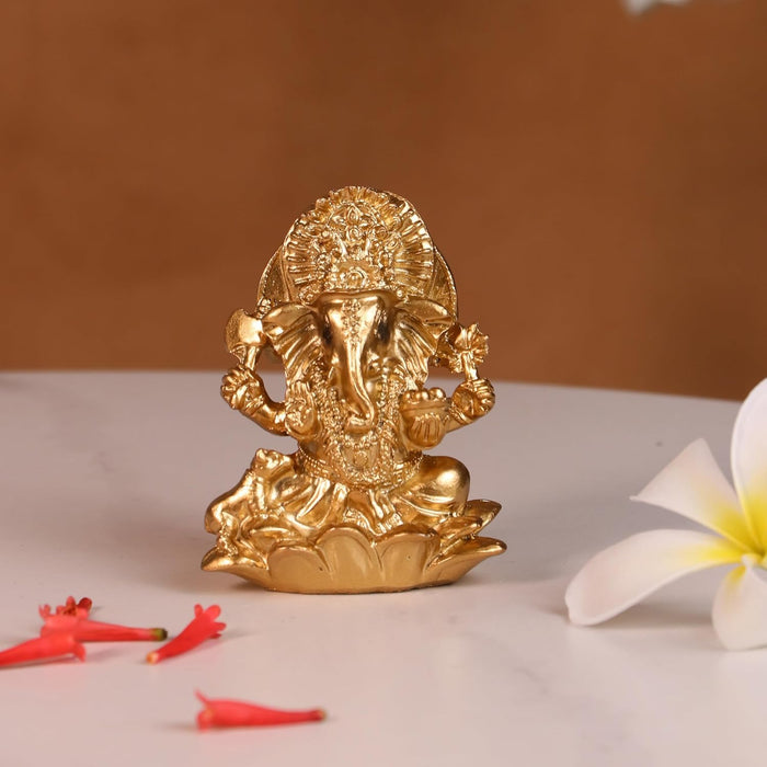 Ganesh Chaturthi Gift Hamper Box with Ganesha Idol & Decorative Tray, Ganesh Murti Idol.