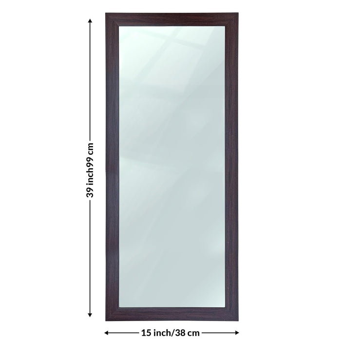 Bathroom Wall Mirror, Black Wall Mount Rectangular Makeup Mirror, Decorative Looking Glass with Frame Inner Size 12x36 Inch Outer (15x39 Inch)