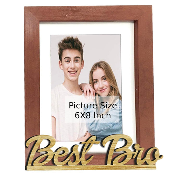 Art Street Table Photo Frame Set With Rakhi Gift Combo, Picture Frame for Home & Office Decoration (Brown, Best Bro-6x8 Inchs) Rakshabandhan Gift Set