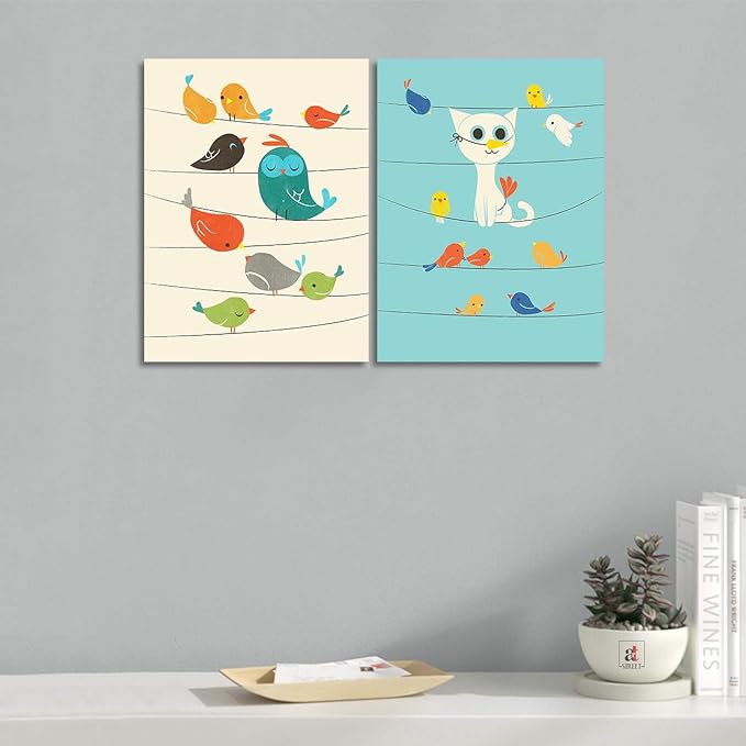 Birds Theme 2 Poster Set For Kids Room