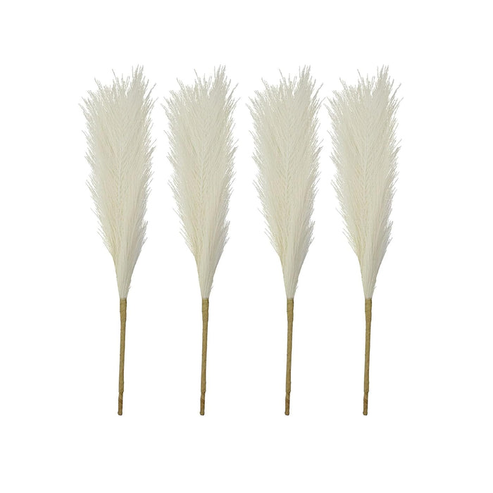 Artificial Pampas Grass for Decoration, Pink Blush Faux, Non-Shedding Feather Grass Pack of 4 | Gradient Pampas Grass | (18 Inch)