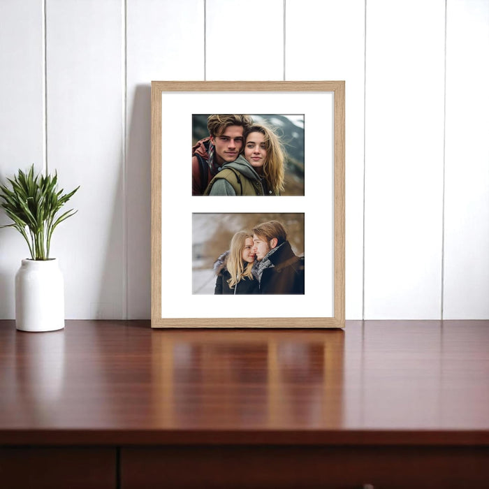 Photo Frame Collage 13x18 cm Photos Display 2 Openings Wall Mounting Photo-Frame (31x39 cm)