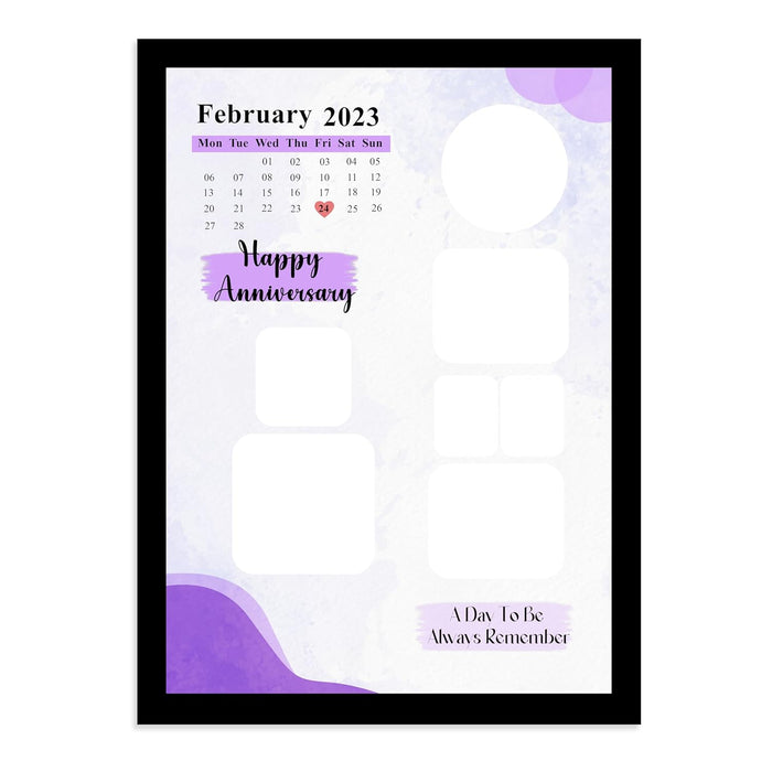 SNAP ART Customized Calender with 7 Photo Collage print for Mother, Dad Gifts Photo Frame With Photo Upload (A4)