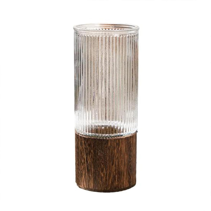 Glass Flower Vase for Modern Decorative Flower and Plants for Table Centerpiece Decoration (10x25 cm)