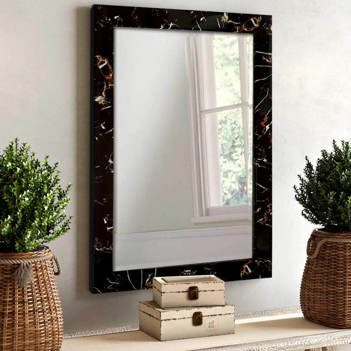 Vector Design Wall Mirror, Decorative Looking Glass with Frame