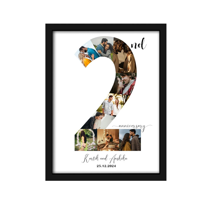 Customized and Personalize Anniversary Gift with Date for the special people in your life | Anniversary Customized Photo with Frame (13x18 Inch)