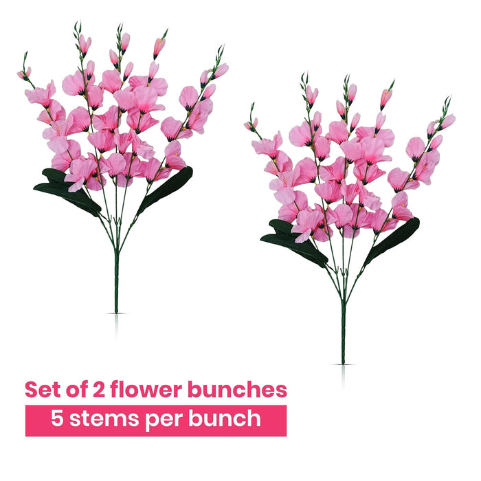 Art Street Artificial Gladiolus Flower Bunch for Vase, Valentine Day for Home Décor Table Placement