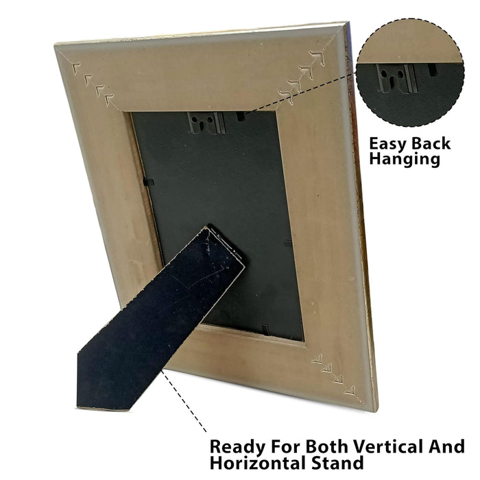 Photo Frame for Tabletop | Plexiglass, Frame for Home and Office Decoration (Golden, 4x6 Inch)