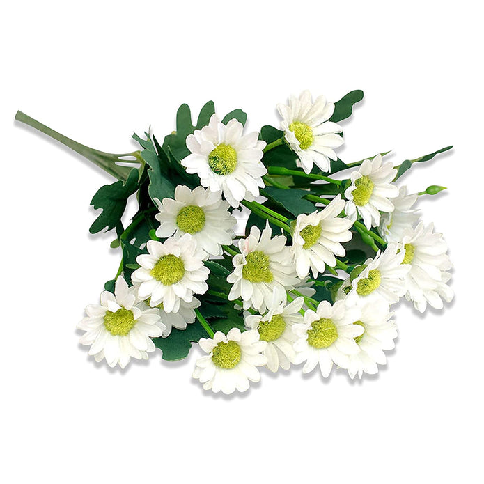 Artificial Flower Bunch Daisy Fake Flower, Vintage Realistic for Indoor Home, Bedroom, Living Room & Office Decoration Size 11"