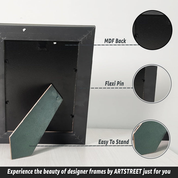 Photo Frame for Table, Plexi Glass, Engineered Wood Photo Frame.