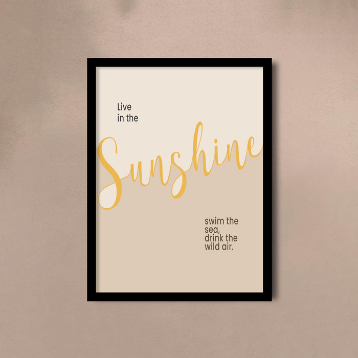 Calming Quote Wall Art Set of 3 Framed Prints | Stillness Sunshine Serenity Wall Décor for Living Room, Bedroom & Office, 23x32 cm
