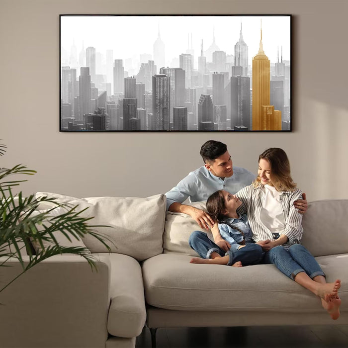 Abstract New York City Street View Large Canvas Painting for Home Décor (23x47 Inch)