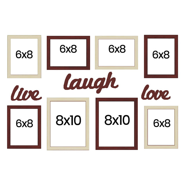 Individual Wall Photo Frames For Home Décor (Mix Sizes)