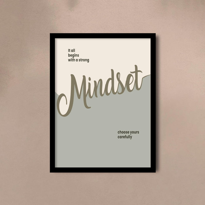 PAINTINGMANTRA Motivational Quote Wall Art Set of 6 Framed Prints | Mindset Balance Consistency Success Wall Décor for Home, Office & Study Room, 23x32 cm