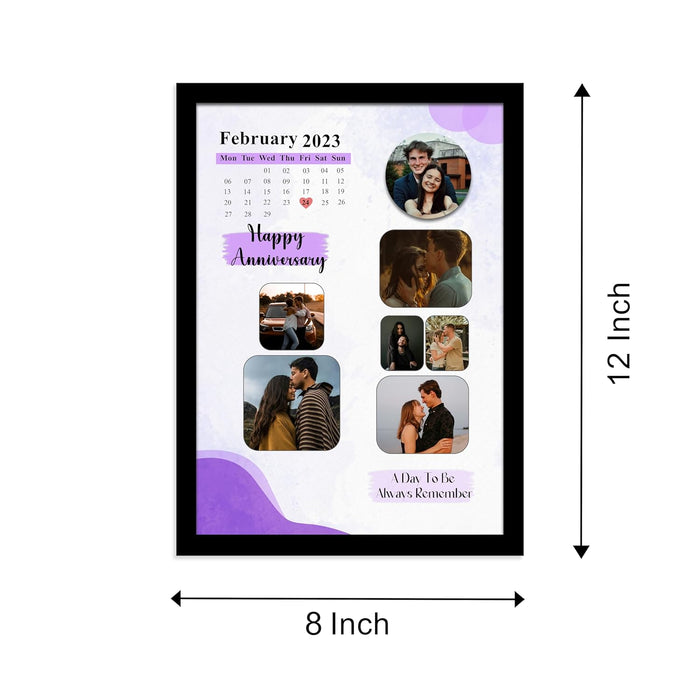 SNAP ART Customized Calender with 7 Photo Collage print for Mother, Dad Gifts Photo Frame With Photo Upload (A4)