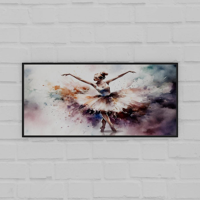 Art Street Abstract Dancing Lady Large Canvas Painting Panel for Home Décor (Black, 23x47 Inch)