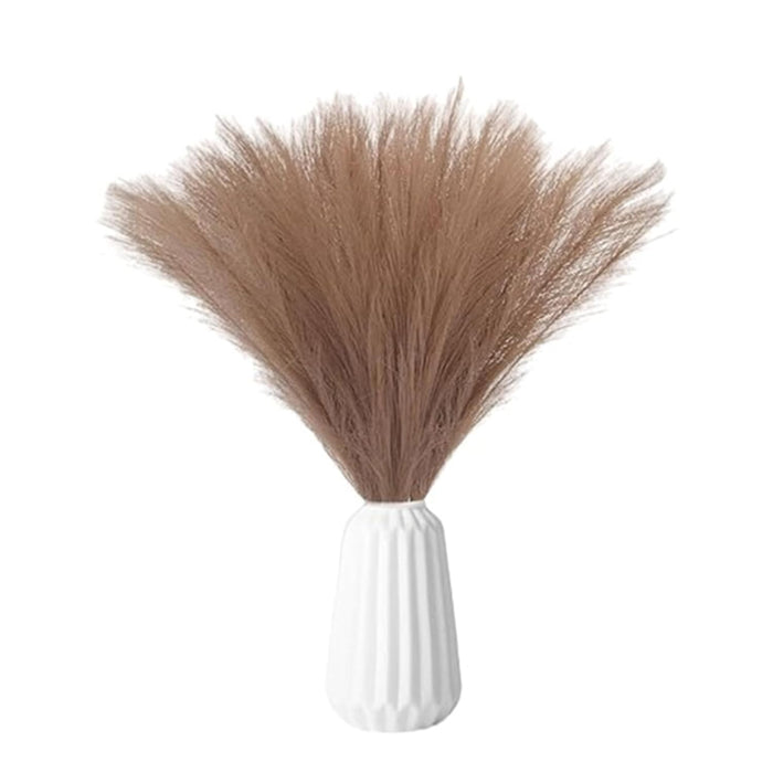 Artificial Pampas Grass for Decoration, Pink Blush Faux, Non-Shedding Feather Grass Pack of 4 | Gradient Pampas Grass | (18 Inch)