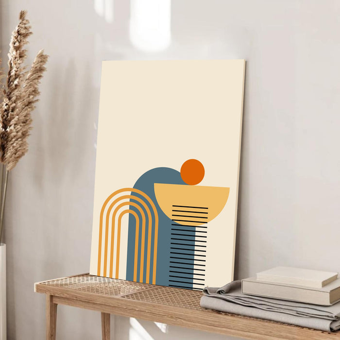 Abstract Smooth wrinkle Stretched Canvas Wall Art Modern Boho Illustration Painting for Home & Office Wall Decor, (16x22 Inch)