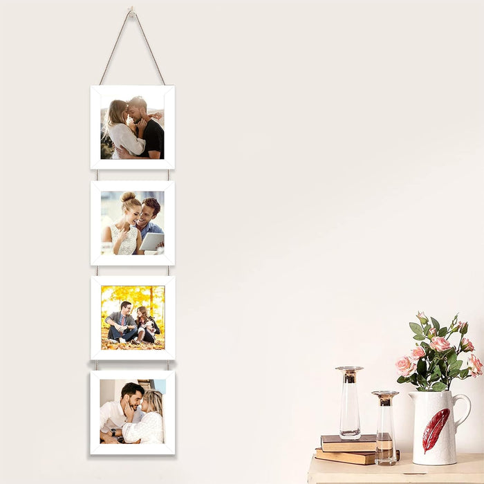 Set of 4 Hanging Picture Frame For Home and Office Decoration (Size 5"x5" )