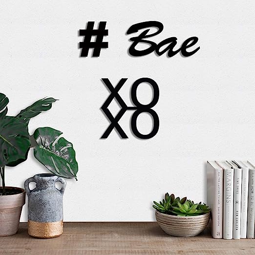 Art Street # BAE XOXO MDF Plaque Painted Cutout Ready to Hang Home Décor Wall Art …