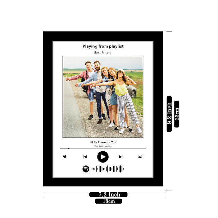 Personalized Best Friend Wall Photo Print, Photo Upload Customized Photo Frame. (Friendship Day  Special)