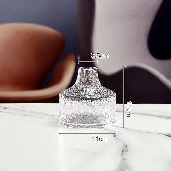 Glass Flower Vase for Modern Decorative Flower and Plants for Table Centerpiece Decoration (11x11 cm)