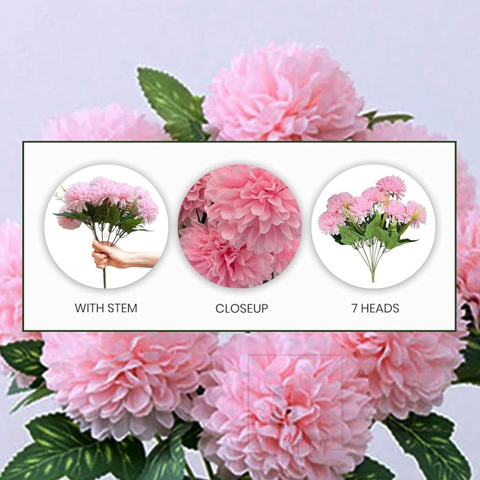 Art Street Artificial Flower Bunch| Silk Pink Hydrangea Flower for Home|