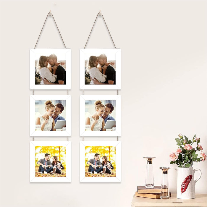 Set of 4 Hanging Picture Frame For Home and Office Decoration (Size 5"x5" )