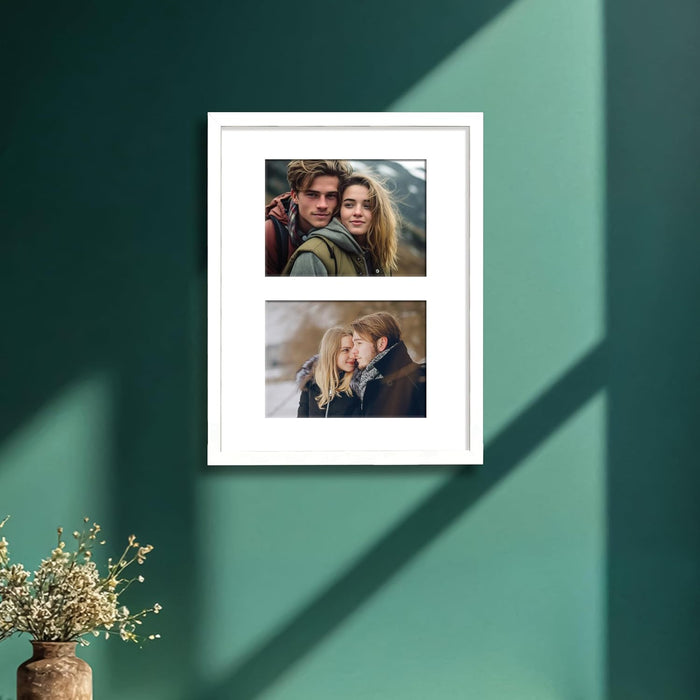 Photo Frame Collage 13x18 cm Photos Display 2 Openings Wall Mounting Photo-Frame (31x39 cm)