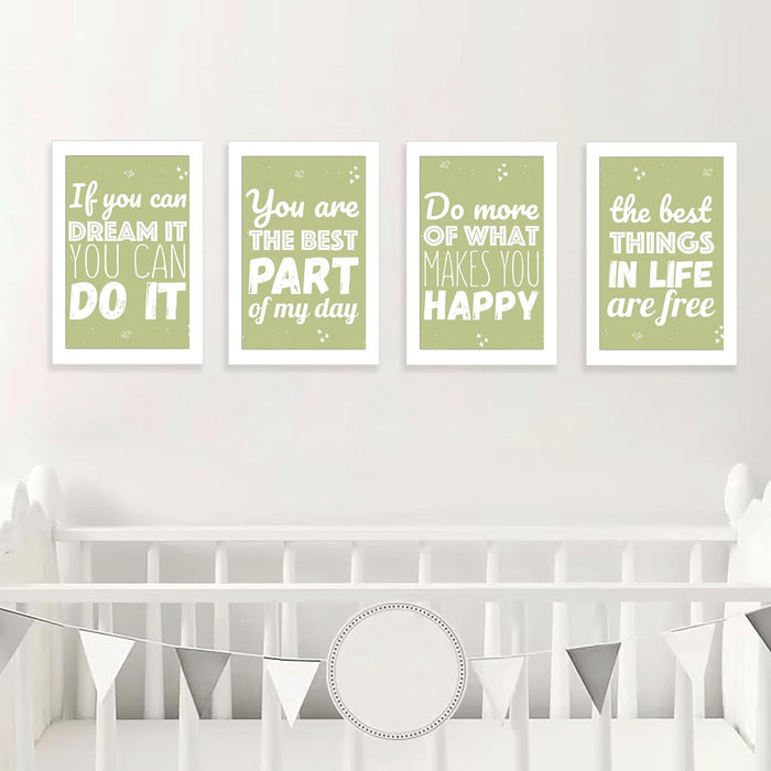 Art Street Be you heart love Walls Art Print for Kids Room Decoration (Set of 4, 8.9x12.8 Inch, A4)