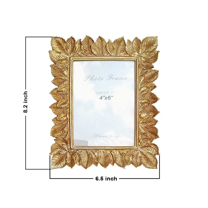 Geometric Gold Glass Photo Frame 4x6 Inch | Modern Metal Picture Frame for Tabletop Display | Wedding Dress, Home Décor & Gift