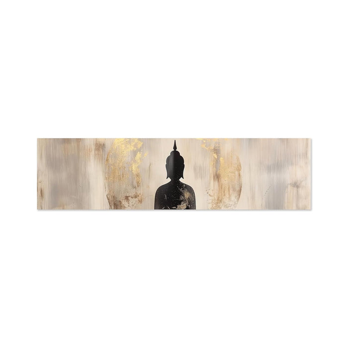 Large Stretched Canvas Painting, Panel Wall Art Print Buddha Luxury Paintings for Home Decoration (Grey, 12x46 Inch)