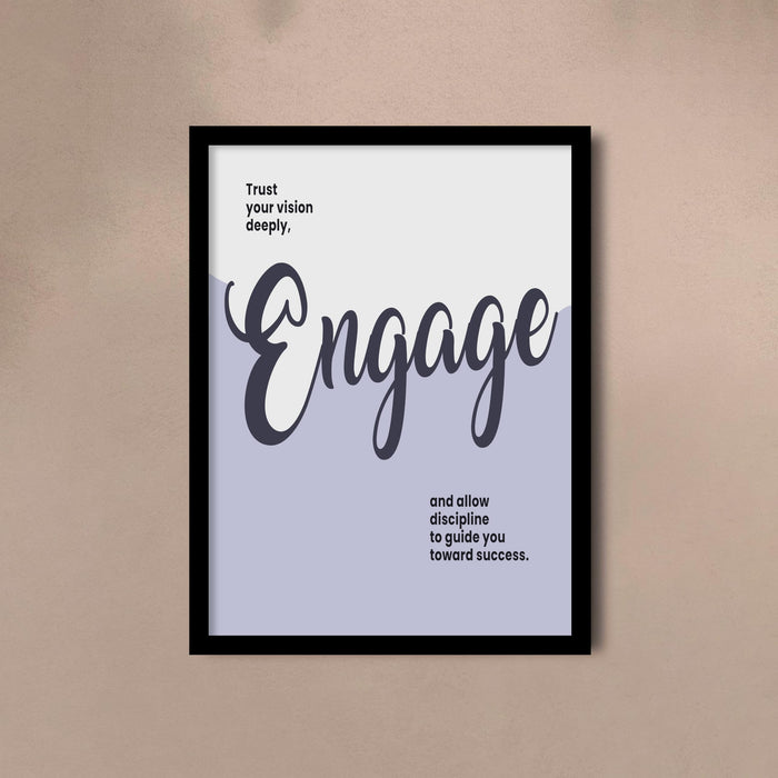PAINTINGMANTRA Motivational Quote Wall Art Set of 6 Framed Prints | Mindset Balance Consistency Success Wall Décor for Home, Office & Study Room, 23x32 cm