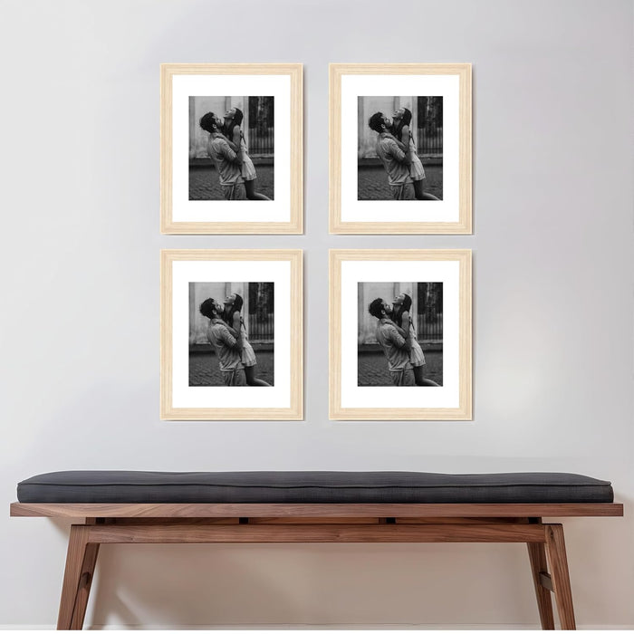 Art Street Set of 4 Individual Couple Photo Frame/Wall Hanging for Home Décor - (Cave White, Size 8x10 Inch)