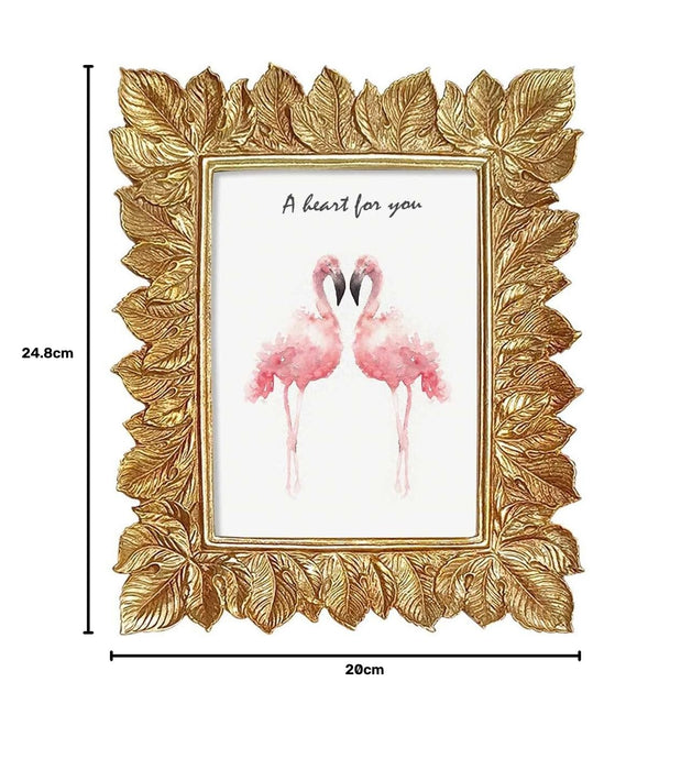 Geometric Gold Glass Photo Frame 4x6 Inch | Modern Metal Picture Frame for Tabletop Display | Wedding Dress, Home Décor & Gift