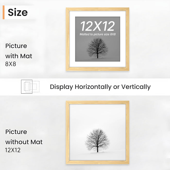 Art Street Premium Photo Frame for living room, Classic Aesthetic Design Photo Frames for Photograph, Art Work, Kids Room Set of 9 (12x12 Inch, Beige)