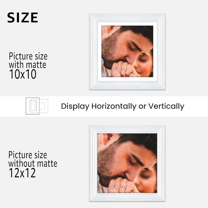 Premium White Photo Frame Set of 6 for Living Room | Classic Wooden Picture Frames for Photos, Artwork & Kids Room | Wall Décor (8x10 Inch)