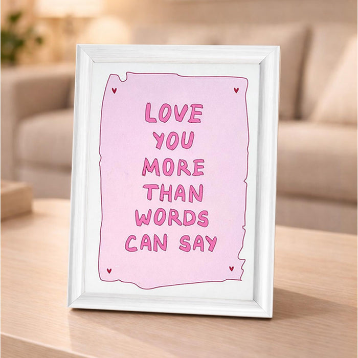 Greeting Card Photo Frame for Couples, Wooden Double Folding Love Photo Frame with Clip, Valentine’s Day Romantic Gift for Boyfriend, Girlfriend, Anniversary Wedding (5.2 x 7.2 Inch, White)