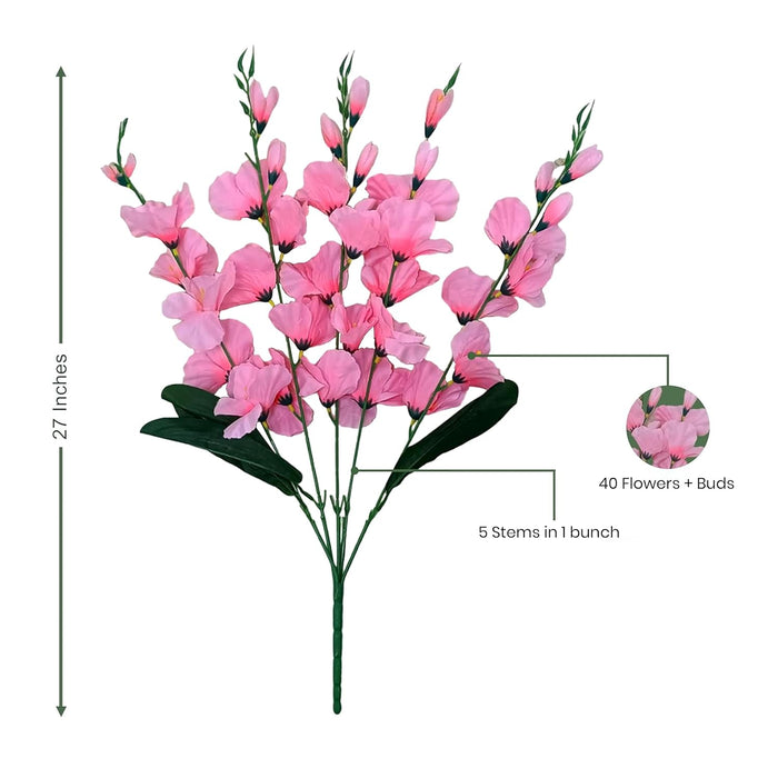 Art Street Artificial Gladiolus Flower Bunch for Vase, Valentine Day for Home Décor Table Placement