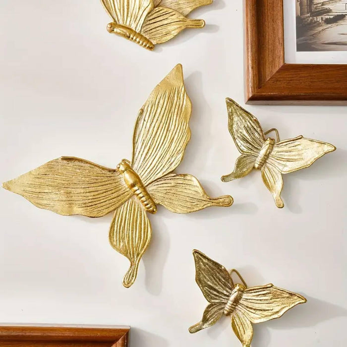 Art Street Inspirational Butterfly Raisin Wall Décor Decorative (Set of 4, Brown)