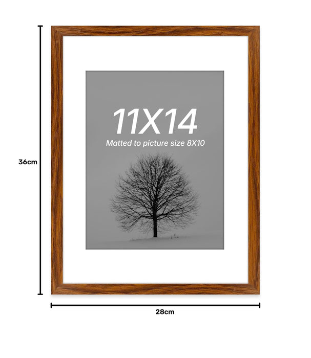 Art Street Premium Photo Frame for living room, Classic Aesthetic Design Photo Frames for Photograph, Art Work, Kids Room Set of 9 (11x14 Inch, Brown)
