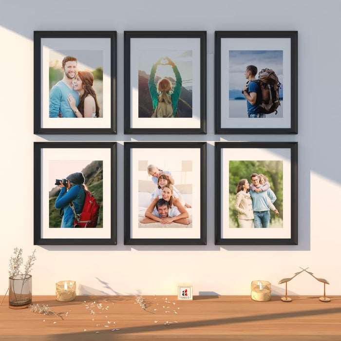 Premium White Photo Frame Set of 6 for Living Room | Classic Wooden Picture Frames for Photos, Artwork & Kids Room | Wall Décor (8x10 Inch)
