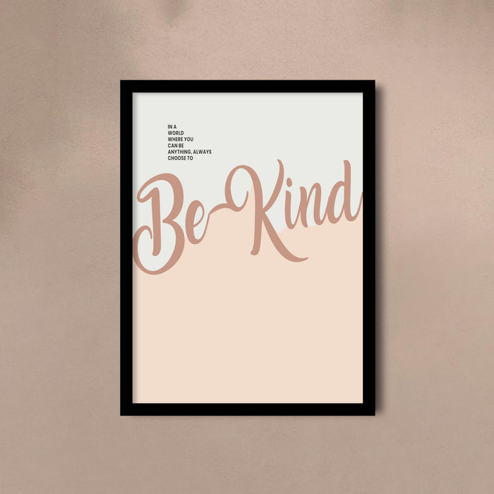 Be Kind Be Bold Be Humble Be Patient Framed Wall Art Set of 4 | Motivational Quote Prints for Home, Office & Study Room Décor, 23x32 cm