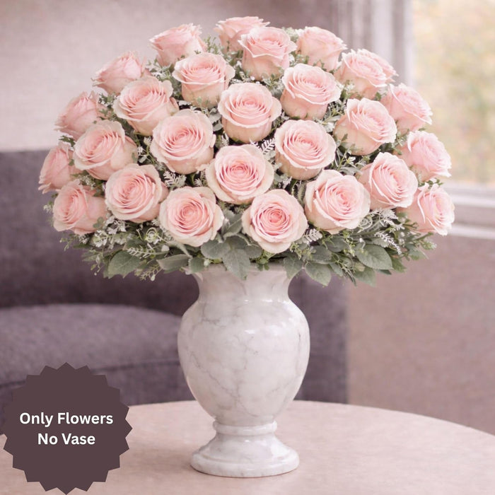 Art Street Artificial Light Pink Rose Flowers Bouquet