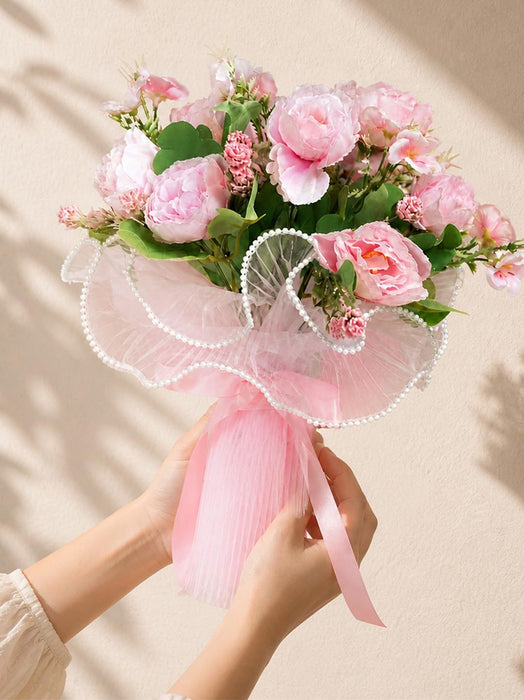 Art Street Artificial Pink Rose Flower Bouquet for Home Décor