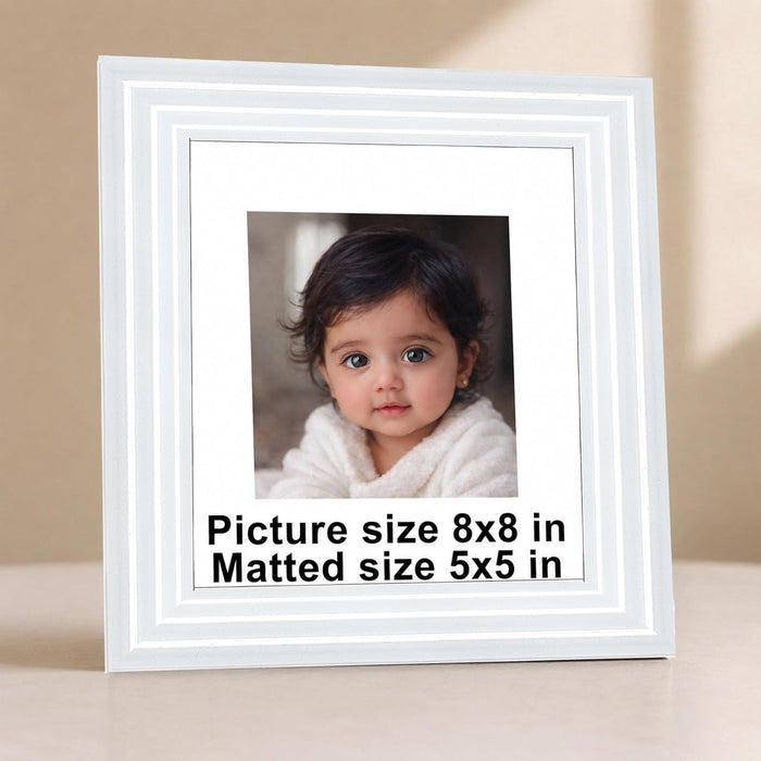 Luxury Photo Frame for living room, Modern Step Design Photo Frames for Photograph, Art Work, Kids Room (4x6 Inch, Blue)