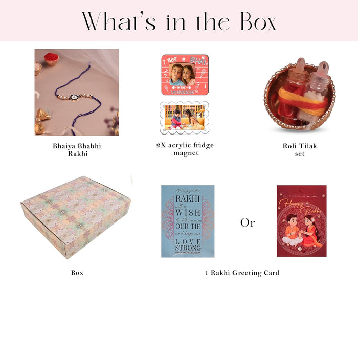 Art Street Rakshabandhan Gift Hamper for Brother and Bhabhi, Plate and Shree Ganesh Ji Idol 2 Rakhi with Chawal and Roli Gift Set for Celebrate Raksha Bandhan