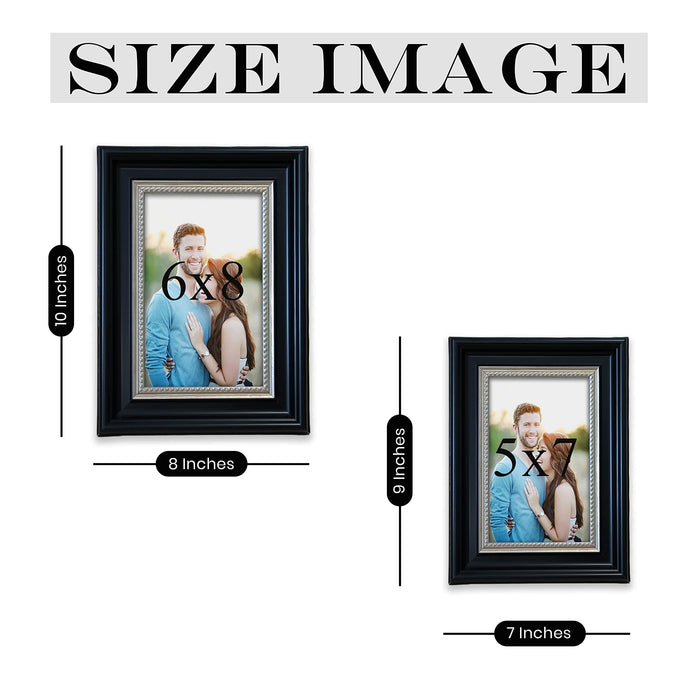 Wooden black 6 X 8 Inches Decorative Wood Photo Frame, For Decoration