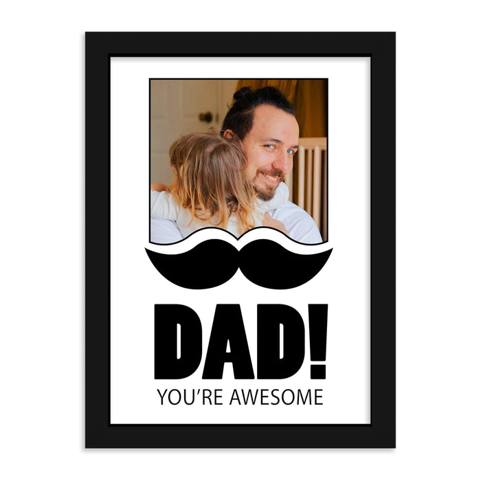 SNAP ART Personalised Gift For Father's Day Collage Customized Six Photo DAD Photo Print with Frame (A4, 8.9x12.8 inch)