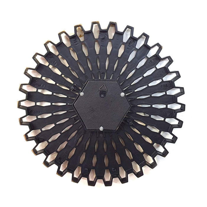 Decorative Wall Framed Mirror, Set of 4 Round Gold & Black, Wall Hanging Mirrors (10 X 10 Inchs)